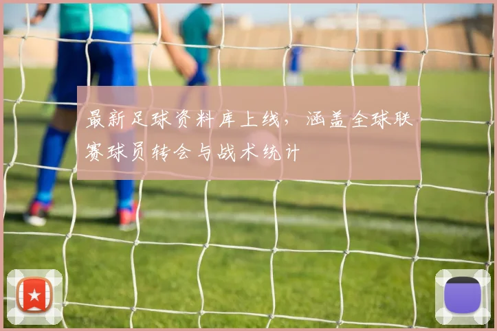 最新足球资料库上线，涵盖全球联赛球员转会与战术统计